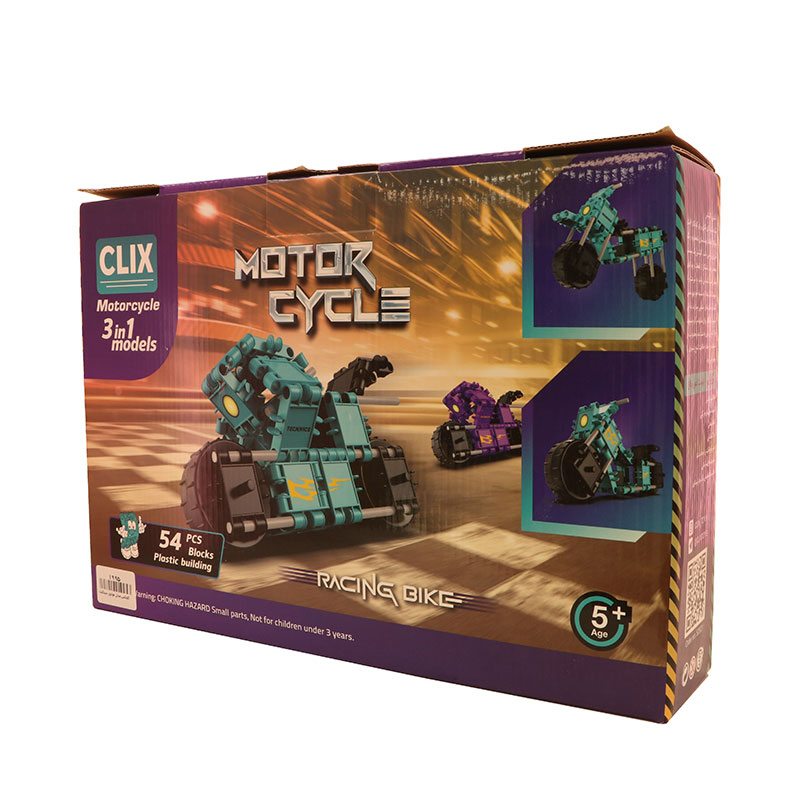 اسباب بازی ساختنی کلیکس مدل موتورسیکلت